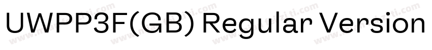 UWPP3F(GB) Regular Version 10字体转换
